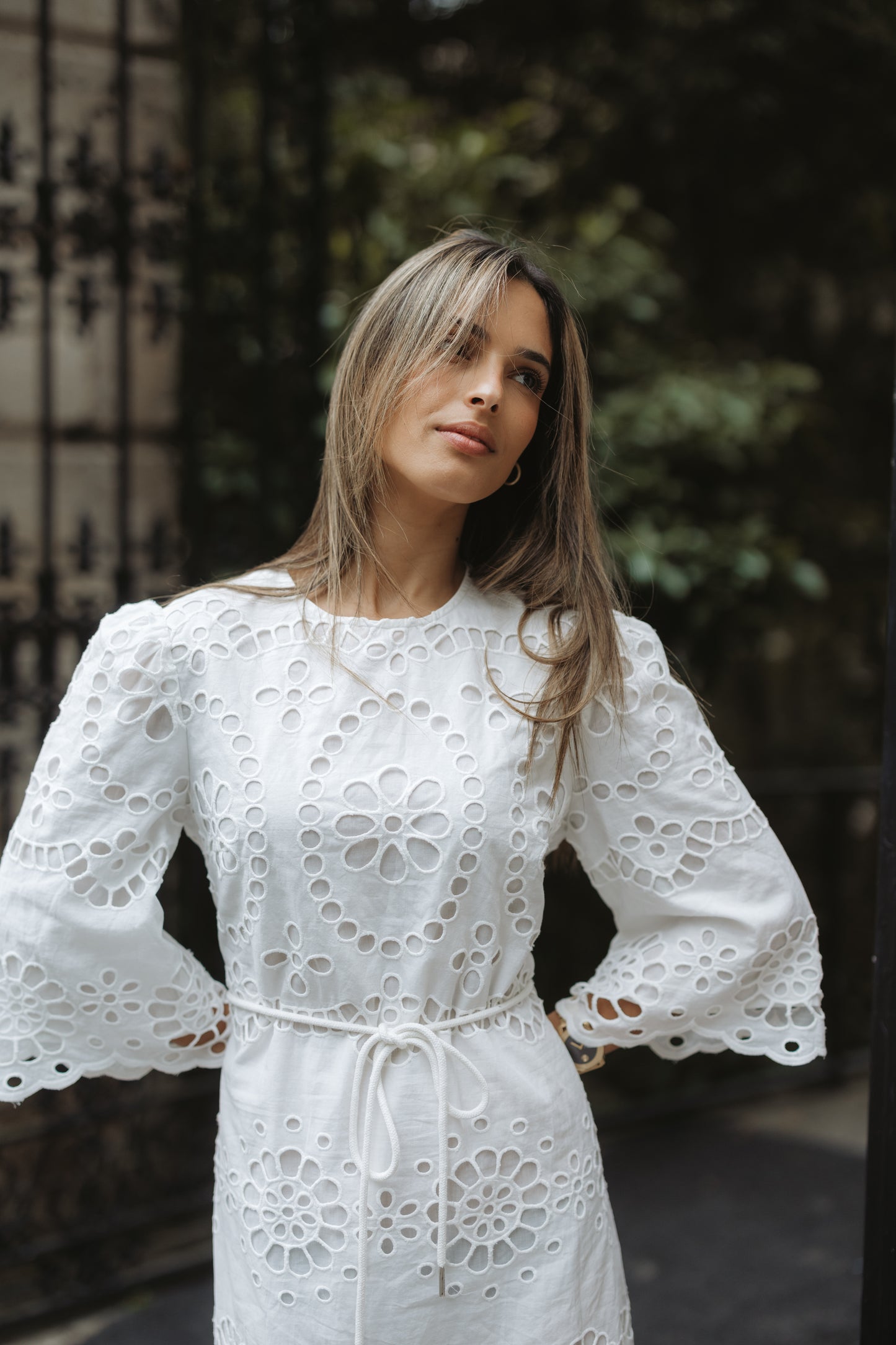 White Eyelet Dress