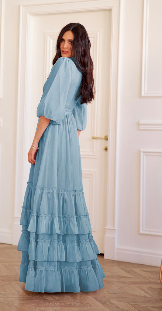 Naomi Ruffle Gown