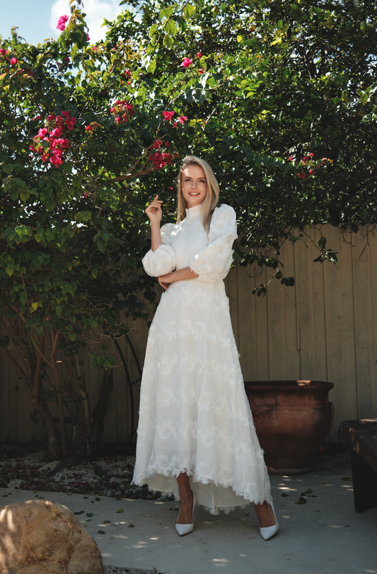 Lace White Hi-low Dress