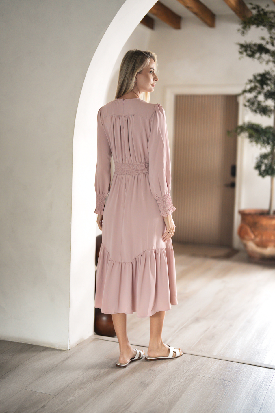 Rose Button Down Dress