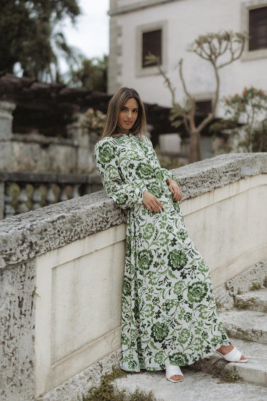 Green Floral Maxi