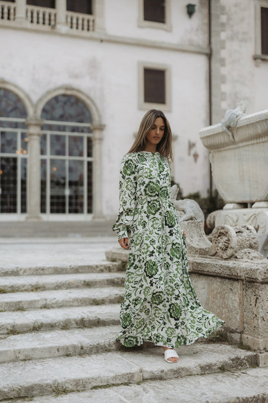 Green Floral Maxi