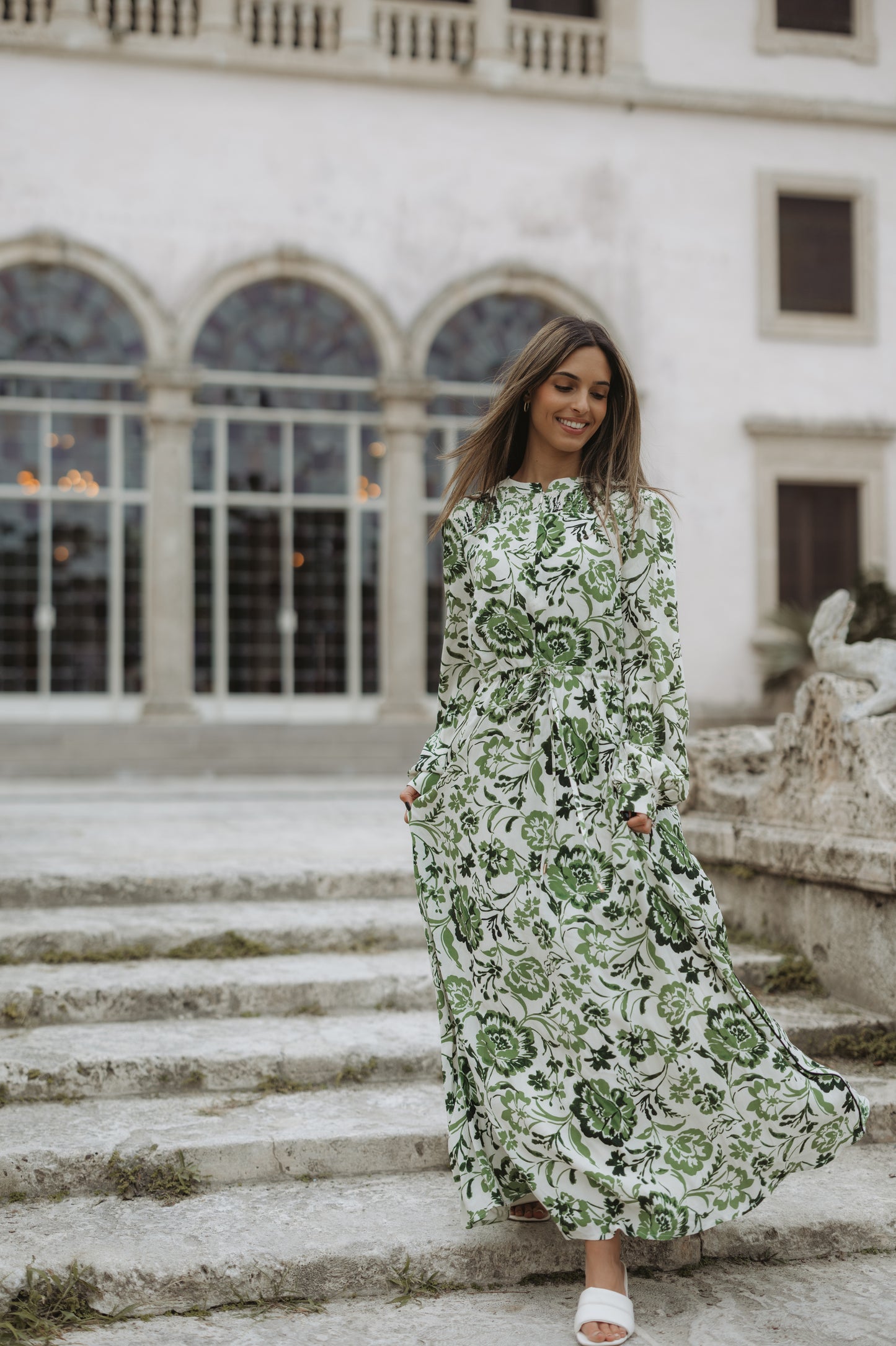 Green Floral Maxi
