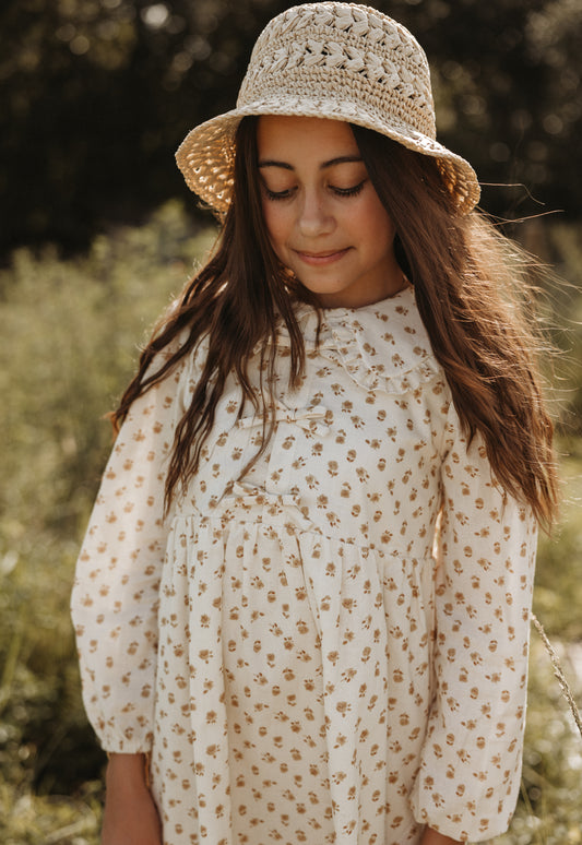 Yellow Floral Bow