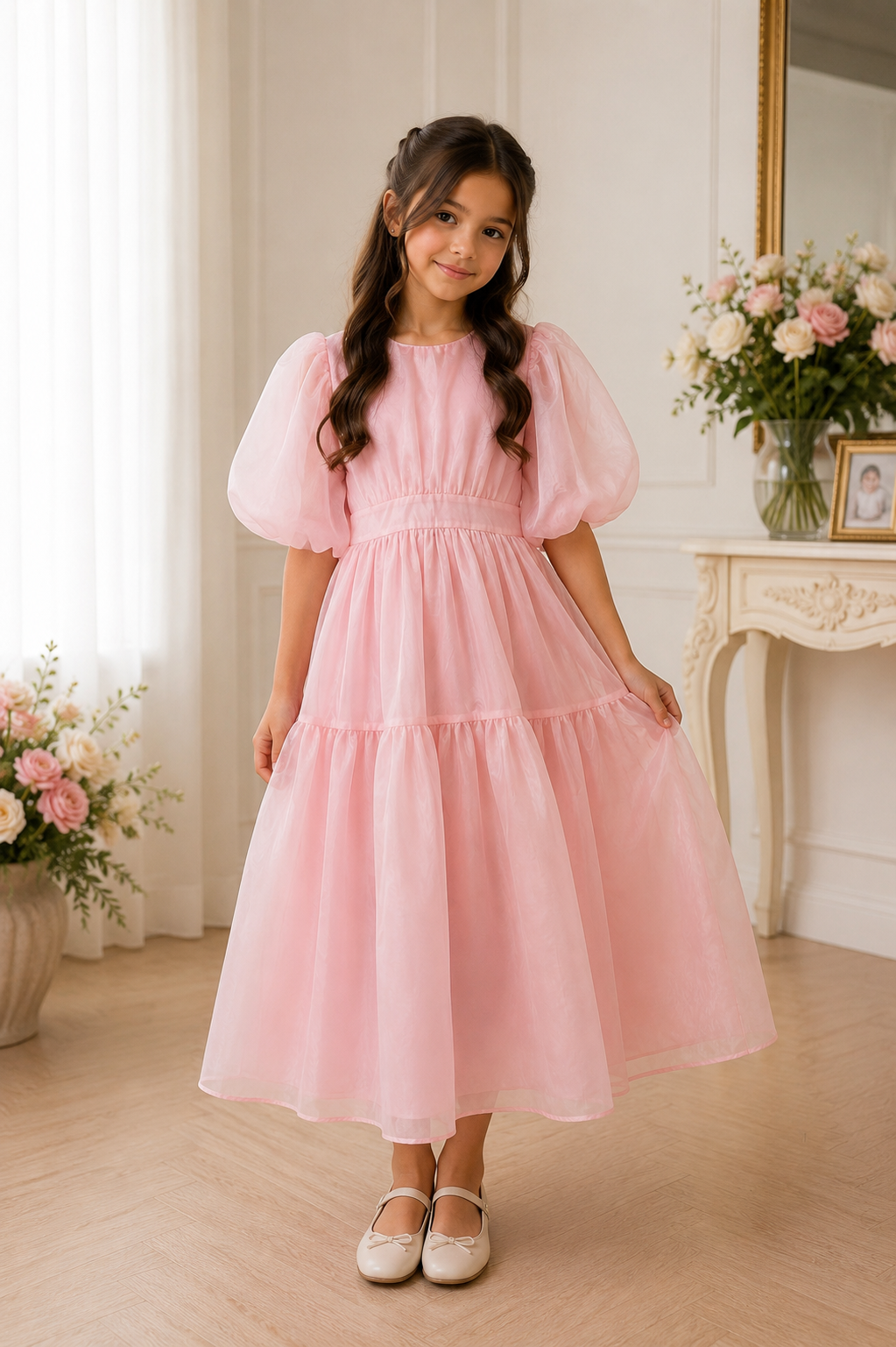 Pink Girls Gown