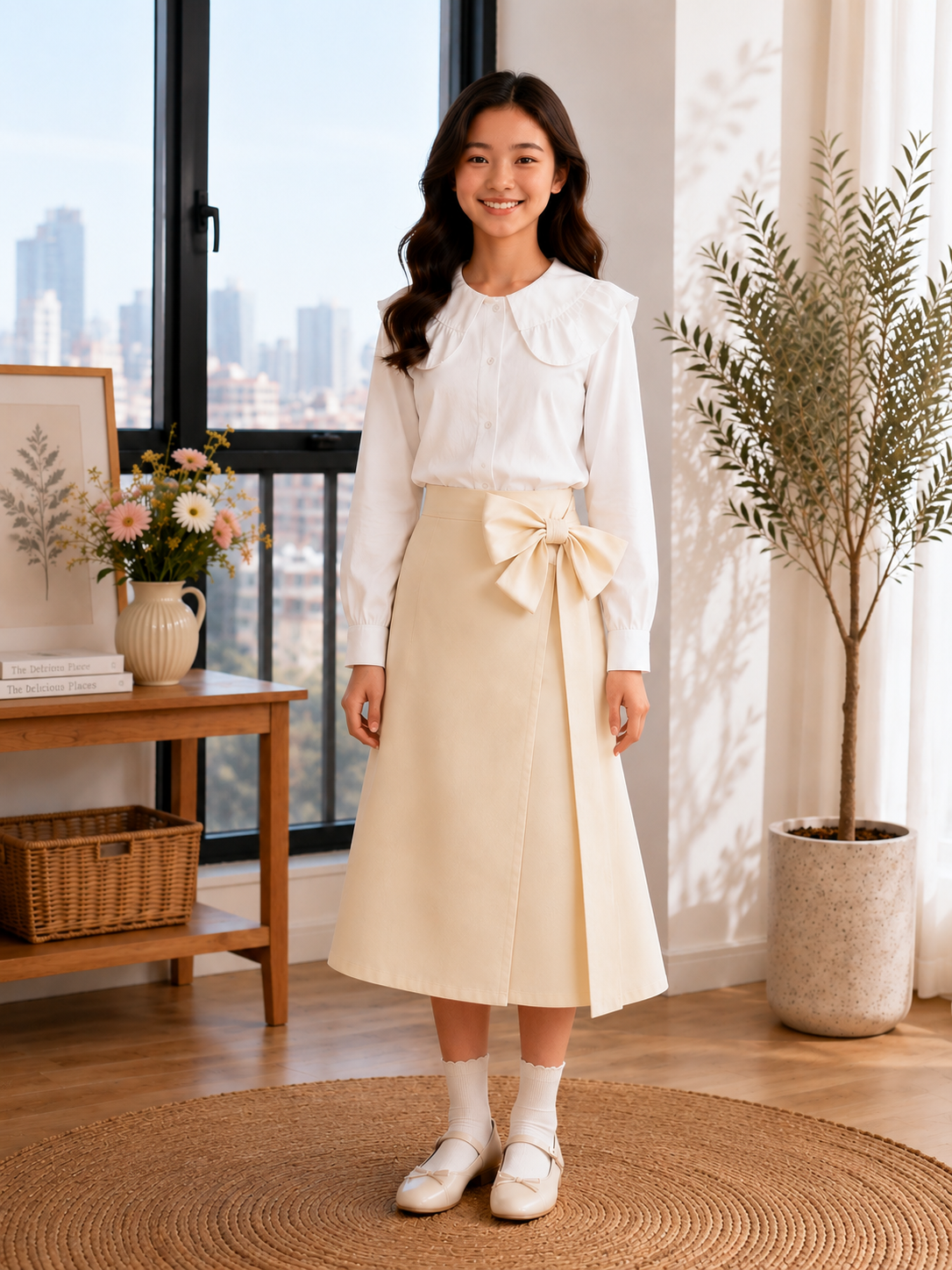 Yellow Bow Skirt