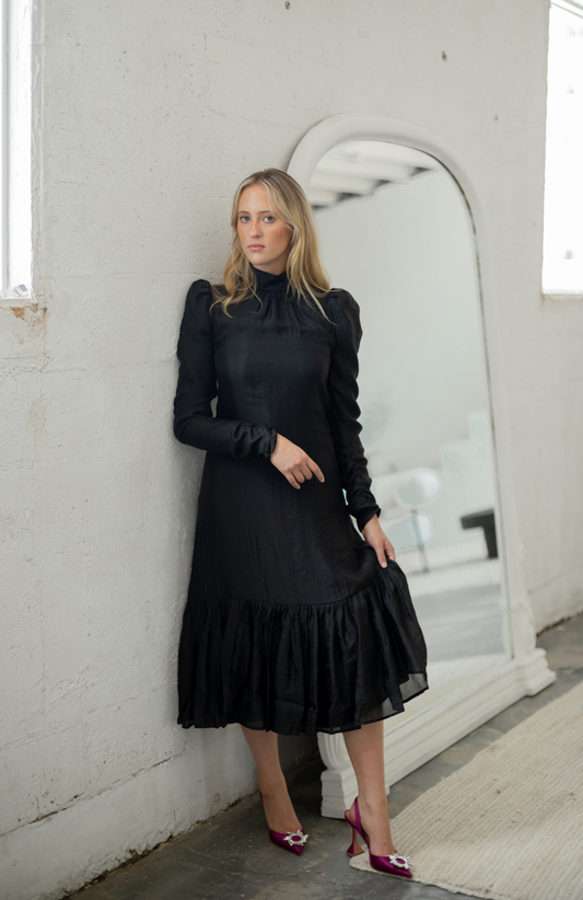 Mia Midi Black Dress