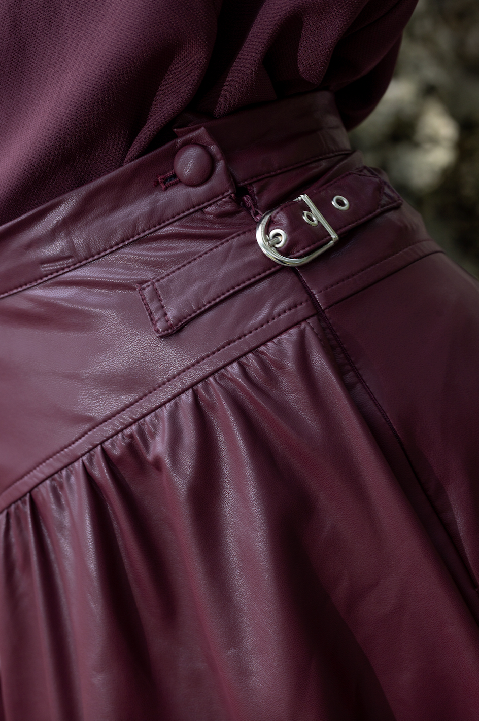 Leather Wrap Skirt