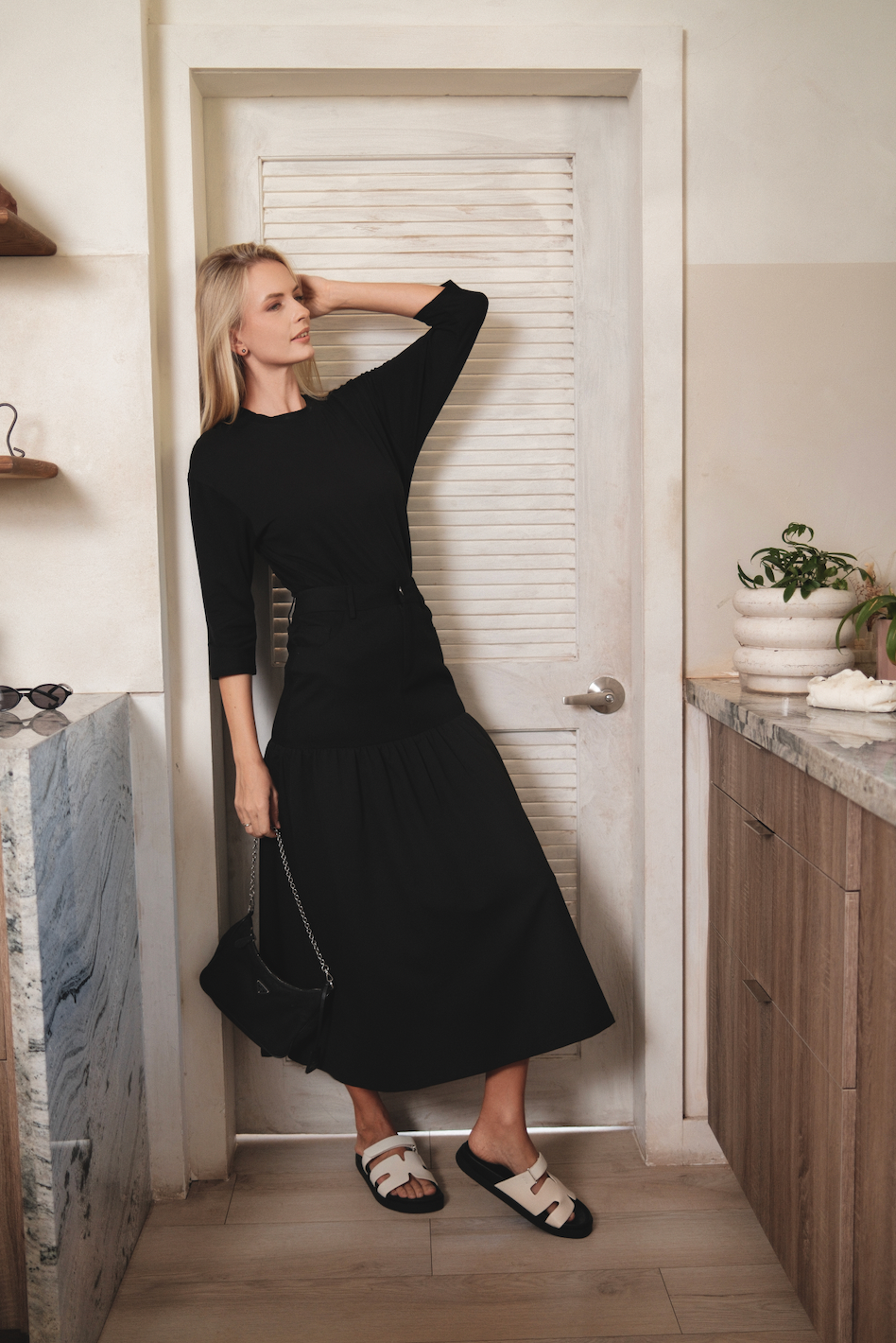 Half & Half Denim Skirt