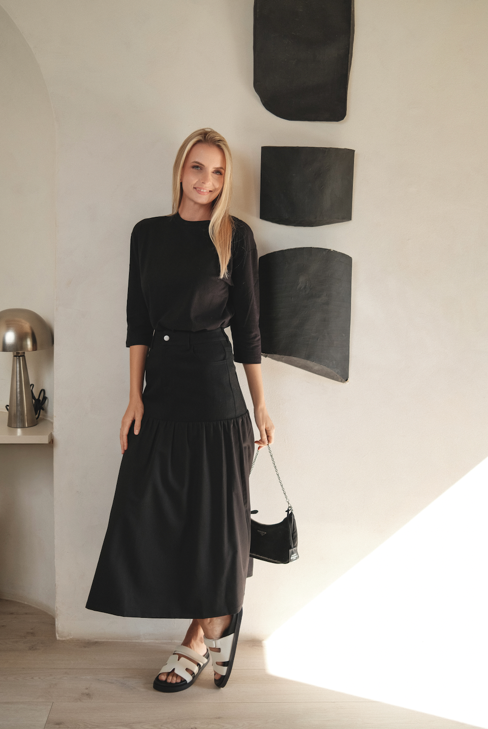 Half & Half Denim Skirt