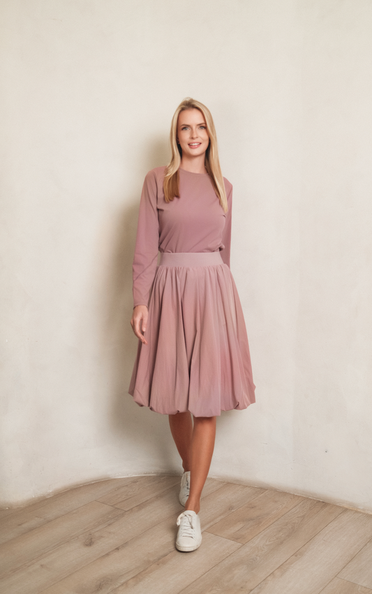 Mauve Bubble Skirt