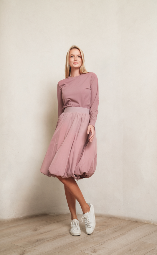 Mauve Bubble Skirt