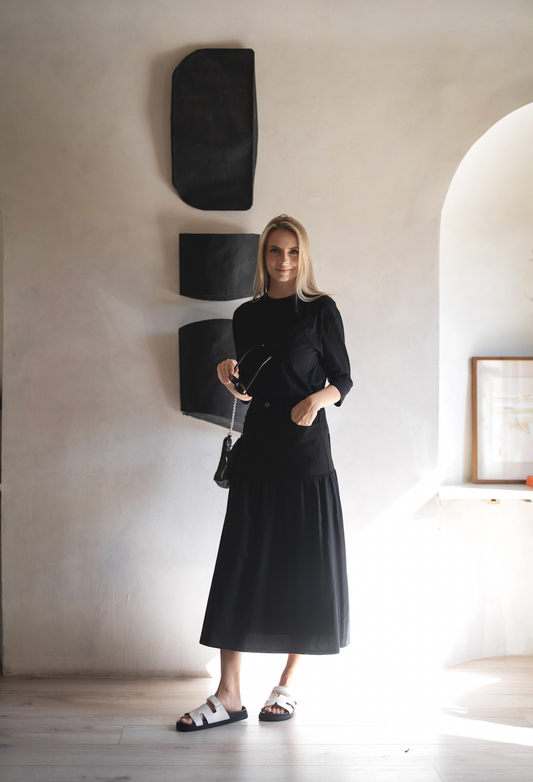 Half & Half Denim Skirt